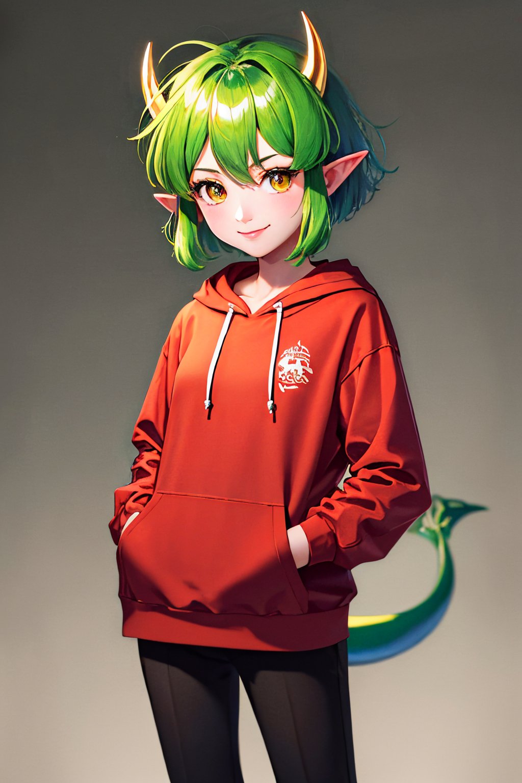 00015-2781297531-(masterpiece, best quality_1.2), , cowboy shot, solo, 1girl, puyodraco, dragon girl, smile, looking at viewer, hand in pocket, r.jpg
